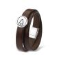 Preview: Leather bracelet with hoofprint nugget
